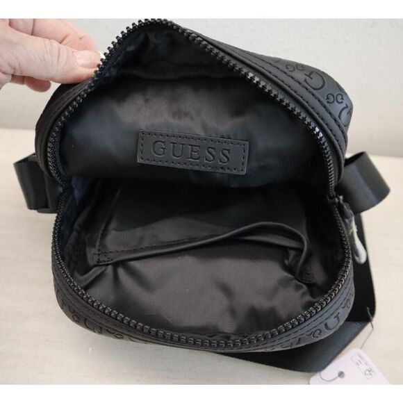 GUESS DB882791 Unisex Black Insignia Triangle & G-Logo Crossbody/Shoulder Bag - Picture 8 of 13